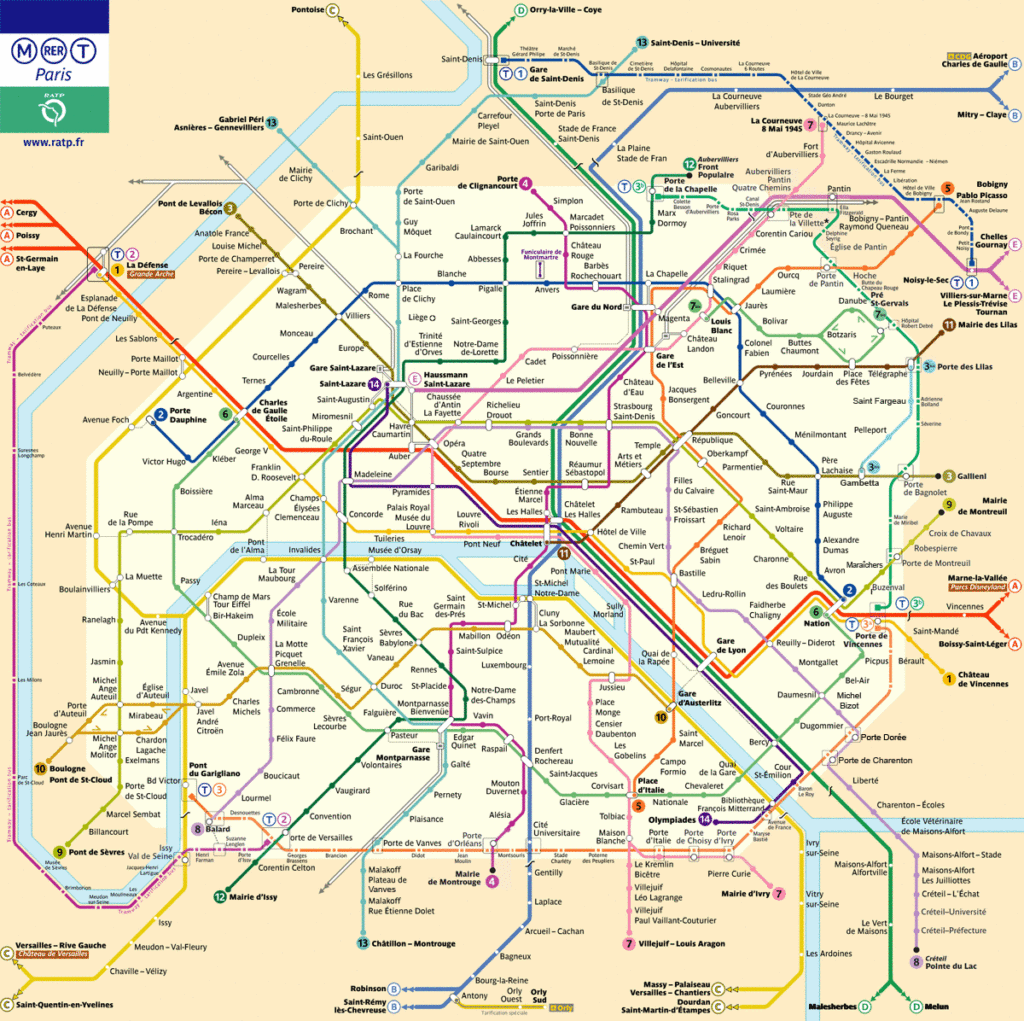 Plan Métro Paris