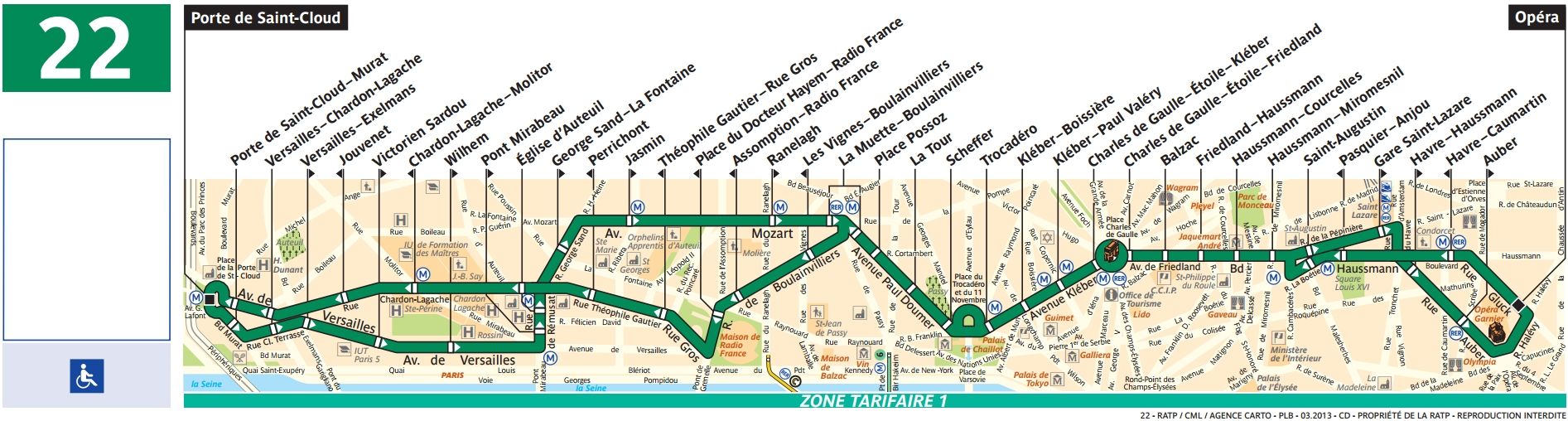 Plan Bus 22 Paris.